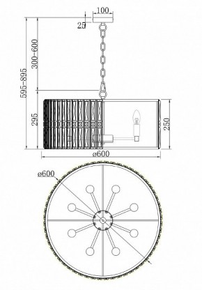 Подвесной светильник Maytoni Facet MOD094PL-08CH в Ишиме - ishim.mebel24.online | фото 3