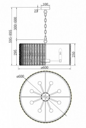 Подвесной светильник Maytoni Facet MOD094PL-08G в Ишиме - ishim.mebel24.online | фото 3