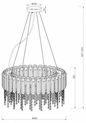 Подвесной светильник Maytoni Hail MOD097PL-08CH в Ишиме - ishim.mebel24.online | фото 4