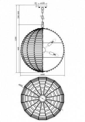 Подвесной светильник Maytoni Palla MOD092PL-08CH в Ишиме - ishim.mebel24.online | фото 4