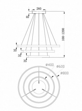 Подвесной светильник Maytoni Rim MOD058PL-L100BS4K в Ишиме - ishim.mebel24.online | фото 6