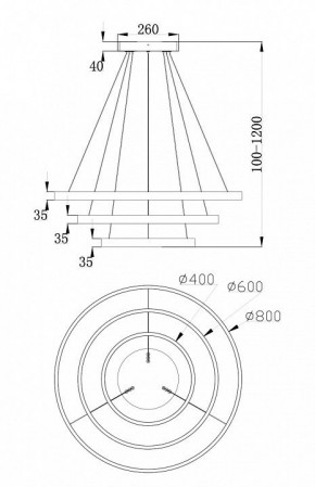 Подвесной светильник Maytoni Rim MOD058PL-L100W4K в Ишиме - ishim.mebel24.online | фото 6