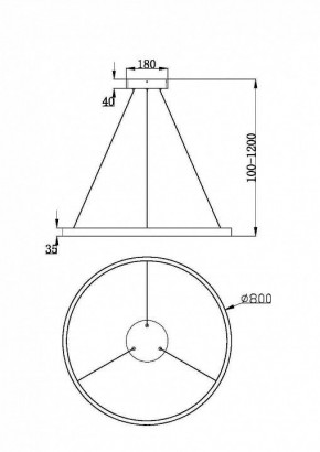 Подвесной светильник Maytoni Rim MOD058PL-L42BK в Ишиме - ishim.mebel24.online | фото 3