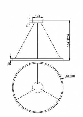 Подвесной светильник Maytoni Rim MOD058PL-L54BK в Ишиме - ishim.mebel24.online | фото 4