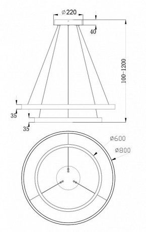 Подвесной светильник Maytoni Rim MOD058PL-L74BS4K в Ишиме - ishim.mebel24.online | фото 7