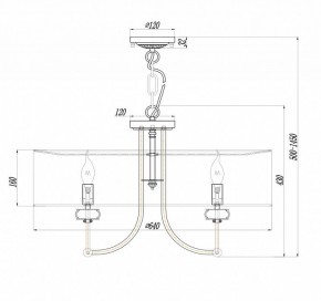 Подвесной светильник Maytoni Roma ARM006PL-08G в Ишиме - ishim.mebel24.online | фото 4