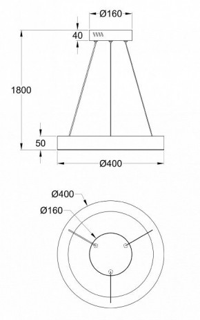 Подвесной светильник Maytoni Saturno MOD415PL-L36BS4K в Ишиме - ishim.mebel24.online | фото 4