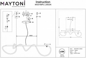 Подвесной светильник Maytoni Tau MOD166PL-L30G3K в Ишиме - ishim.mebel24.online | фото