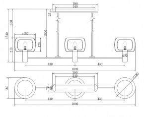 Подвесной светильник Maytoni Vision MOD411PL-03G в Ишиме - ishim.mebel24.online | фото 6