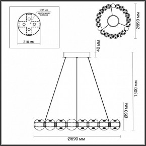 Подвесной светильник Odeon Light Crystal 5007/60L в Ишиме - ishim.mebel24.online | фото 5