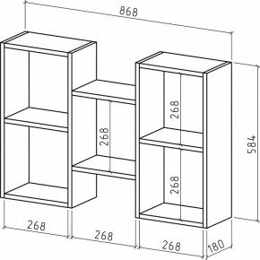 Полка книжная Флэш-10 в Ишиме - ishim.mebel24.online | фото 2