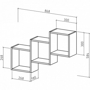 Полка комбинированная Флэш-19 в Ишиме - ishim.mebel24.online | фото 2