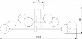 Потолочная люстра Eurosvet Nuvola 70129/8 латунь в Ишиме - ishim.mebel24.online | фото 3