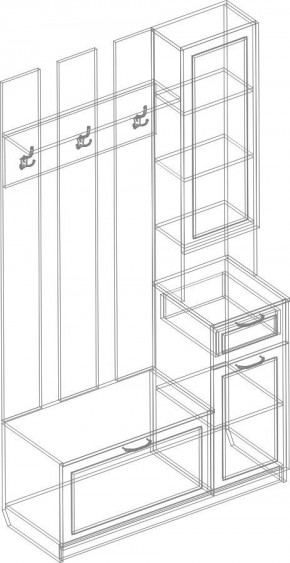 Прихожая Александрия (модульная) в Ишиме - ishim.mebel24.online | фото 5