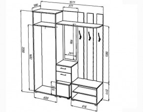 КРИСТИНА Прихожая (Венге/Анкор светлый) УНИ в Ишиме - ishim.mebel24.online | фото 2