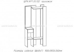 КРИТ-1 Прихожая (Делано светлый) в Ишиме - ishim.mebel24.online | фото 2