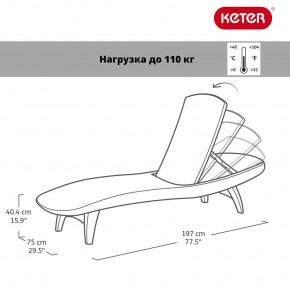 Шезлонг Пацифик (Pacific) графит в Ишиме - ishim.mebel24.online | фото 2