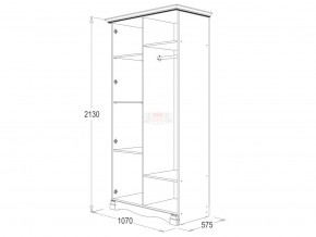 Шкаф 2-х дверный Ольга-1Н для одежды и белья в Ишиме - ishim.mebel24.online | фото 2