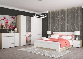 Шкаф 2-х створчатый АНТАЛИЯ (Сонома/Белый софт) в Ишиме - ishim.mebel24.online | фото 3