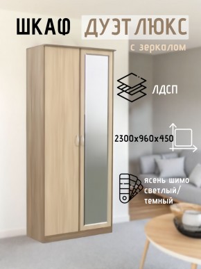 Шкаф 2-х створчатый Дуэт Люкс с зеркалом в Ишиме - ishim.mebel24.online | фото 4