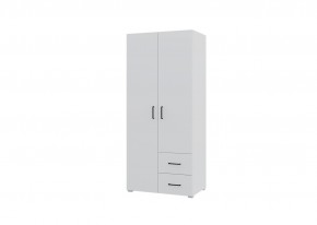 Шкаф 2-х створчатый с ящиками VICTOR (Белый) в Ишиме - ishim.mebel24.online | фото