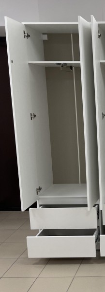 Шкаф 2-ств. с 2 ящиками и вешалкой "Бьянко" в Ишиме - ishim.mebel24.online | фото 2