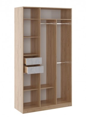Шкаф 3 двери Глэдис М23 (Дуб Золотой/Цемент светлый) в Ишиме - ishim.mebel24.online | фото 2