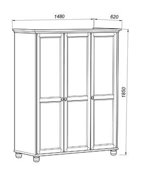 Шкаф 30 Вествик трёхдверный, массив сосны, цвет белый в Ишиме - ishim.mebel24.online | фото 2