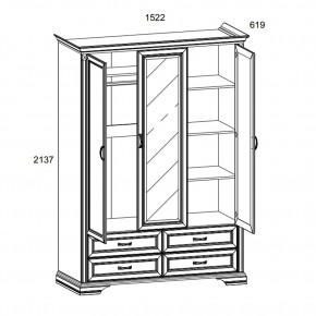 Шкаф 3D4S Z, MONAKO, цвет Сосна винтаж в Ишиме - ishim.mebel24.online | фото 1