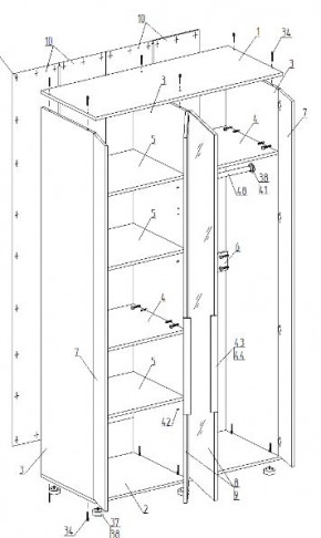 Шкаф 4-ств. с зеркалом "Лео" в Ишиме - ishim.mebel24.online | фото 2