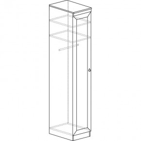 Шкаф для одежды №614 "Инна" Денвер светлый (*без полок) в Ишиме - ishim.mebel24.online | фото 4