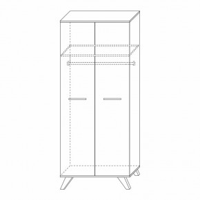 Шкаф для одежды 800 Вега Скандинавия в Ишиме - ishim.mebel24.online | фото 7