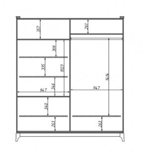 Шкаф для одежды Сабрина (ММ-302-01/04) с зеркалами в Ишиме - ishim.mebel24.online | фото 2
