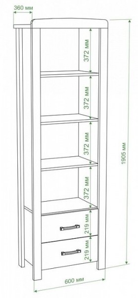 Шкаф книжный Бартоло ВТД-СФ в Ишиме - ishim.mebel24.online | фото 2