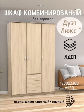 Шкаф комбинированный Дуэт Люкс без зеркала в Ишиме - ishim.mebel24.online | фото 3