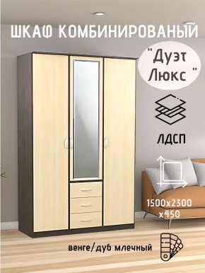 Шкаф комбинированный Дуэт Люкс с зеркалом в Ишиме - ishim.mebel24.online | фото 3