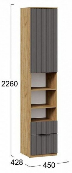 Шкаф комбинированный Хилтон Исп. 2 в Ишиме - ishim.mebel24.online | фото 8