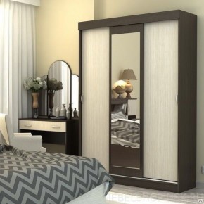 Шкаф-купе Басса ШКК 551 венге-дуб шимо светлый/темный в Ишиме - ishim.mebel24.online | фото 1