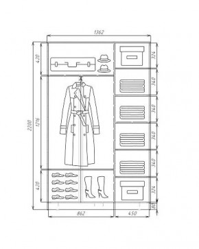 Шкаф-купе ХИТ 22-4-14-77 (420) в Ишиме - ishim.mebel24.online | фото 3