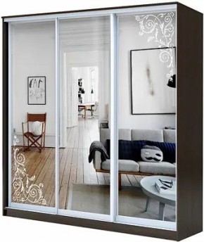 Шкаф-купе ХИТ 22-4-18-656 ОРНАМЕНТ в Ишиме - ishim.mebel24.online | фото