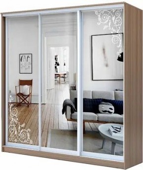 Шкаф-купе ХИТ 23-20/2-656 ОРНАМЕНТ в Ишиме - ishim.mebel24.online | фото