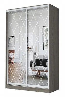 Шкаф-купе ХИТ 24-12/2-66 РОМБ БОЛЬШОЙ в Ишиме - ishim.mebel24.online | фото