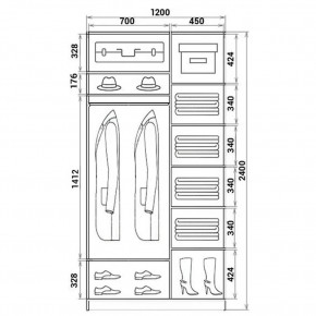 Шкаф-купе ХИТ 24-12-55 (620) в Ишиме - ishim.mebel24.online | фото 3