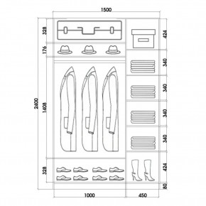 Шкаф-купе ХИТ 24-15-15 (620) в Ишиме - ishim.mebel24.online | фото 3