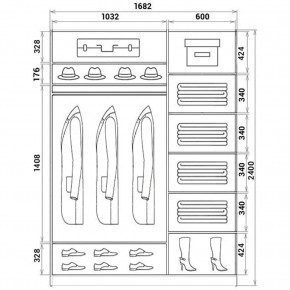 Шкаф-купе ХИТ 24-17-15 (620) в Ишиме - ishim.mebel24.online | фото 3