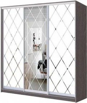 Шкаф-купе ХИТ 24-20/2-666 РОМБ БОЛЬШОЙ МАТОВЫЙ в Ишиме - ishim.mebel24.online | фото