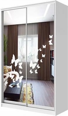 Шкаф-купе ХИТ 24-4-15-66 БАБОЧКИ в Ишиме - ishim.mebel24.online | фото