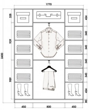 Шкаф-купе ХИТ 24-4-18/2-222 (420) в Ишиме - ishim.mebel24.online | фото 3