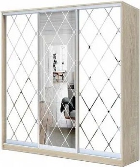 Шкаф-купе ХИТ 24-4-18-666 РОМБ БОЛЬШОЙ МАТОВЫЙ в Ишиме - ishim.mebel24.online | фото