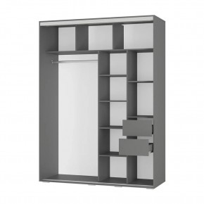 Шкаф-купе Крафт-6 1.6 м ШКК-06 (графит) в Ишиме - ishim.mebel24.online | фото 2